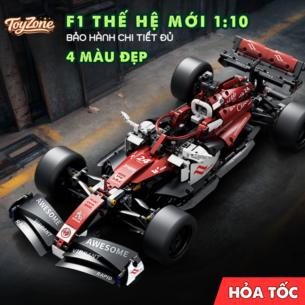 Bộ Đồ Chơi Lắp Ráp Xe Đua F1 AMG Formula 1:10 1642PCS Bản Cao Cấp TOYZONE