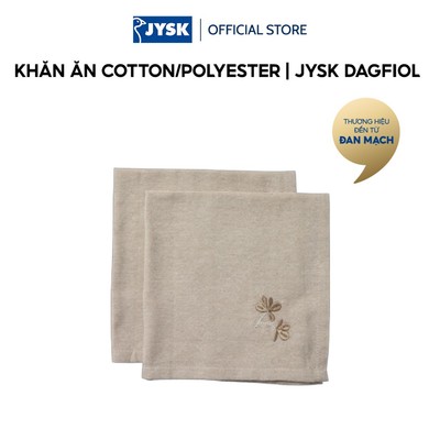 Khăn ăn cotton/polyester | JYSK DAGFIOL | xám | R40xD40cm | bộ 2 chiếc