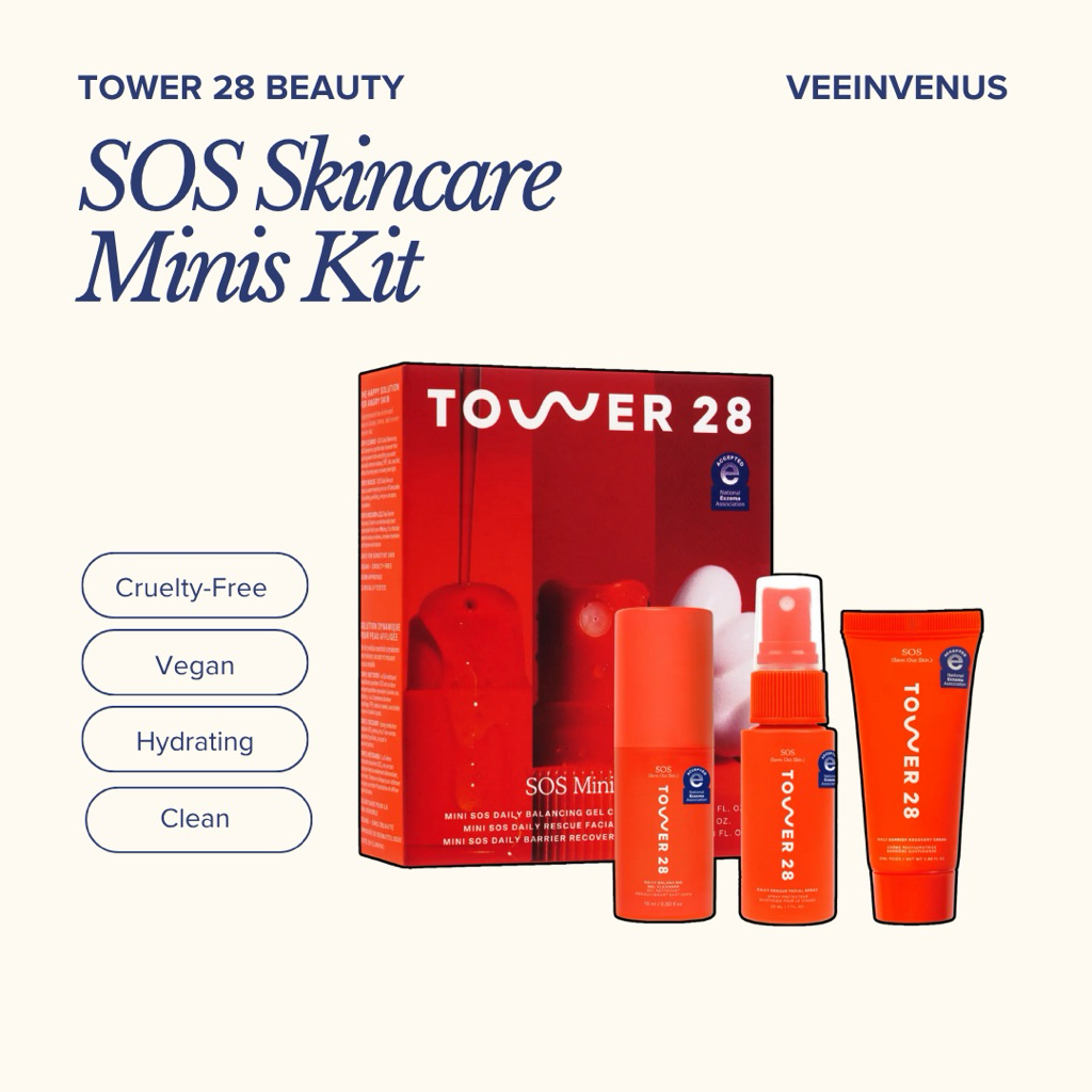 veeinvenus | Set 3 món TOWER 28 BEAUTY SOS Skincare Minis Kit
