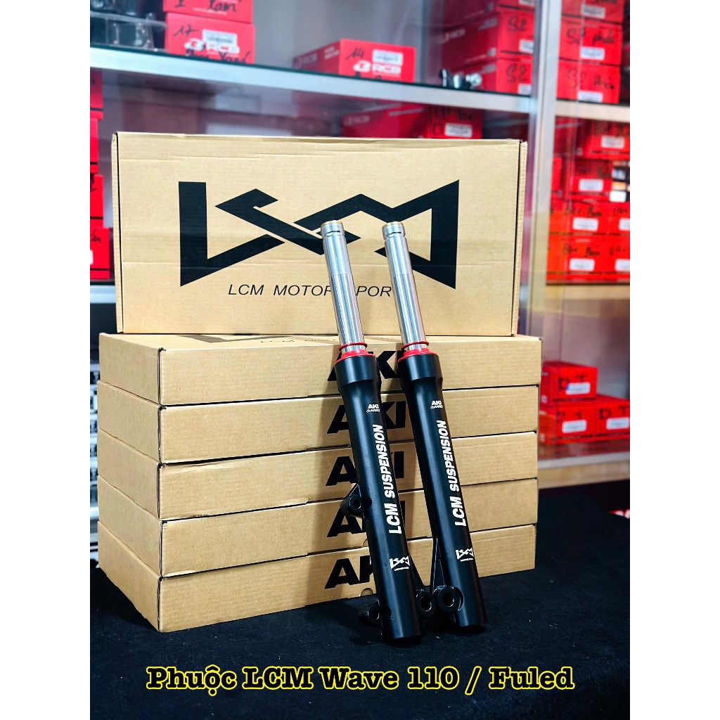Phuộc Trước LCM Dùng Cho FULED / Wave 110 ( Thắng Đĩa ) Hàng Chính Hãng LCM Gắn Như Zin >>>>