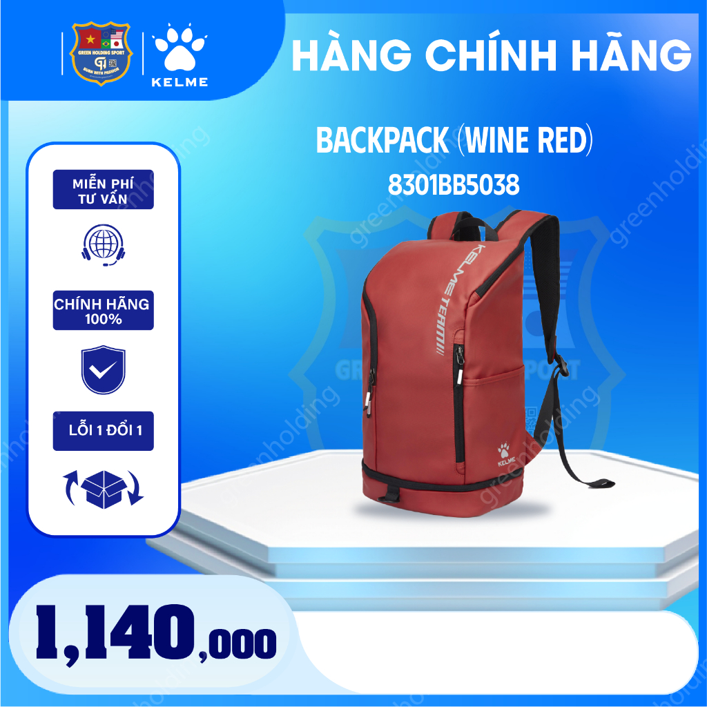 Balo Kelme Cao Cấp Có Ngăn Giày Riêng Tiện Lợi