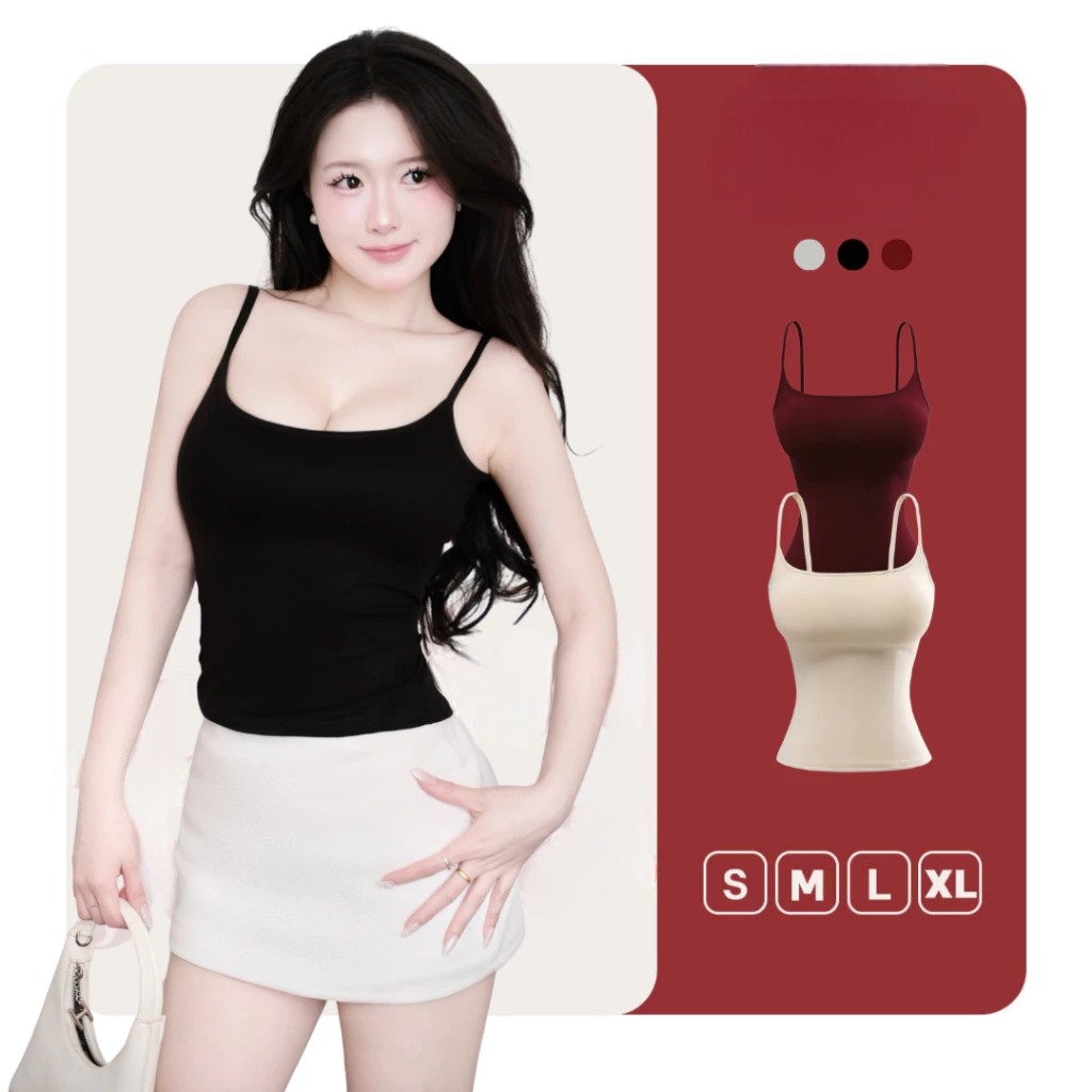 [Peinn] ( ÁO 2 LỚP không mút ) Áo Hai Dây Nữ Basic Ôm Body Chất Cotton Lông Mịn Tôn Dáng JUSTDUN 103 | BigBuy360 - bigbuy360.vn