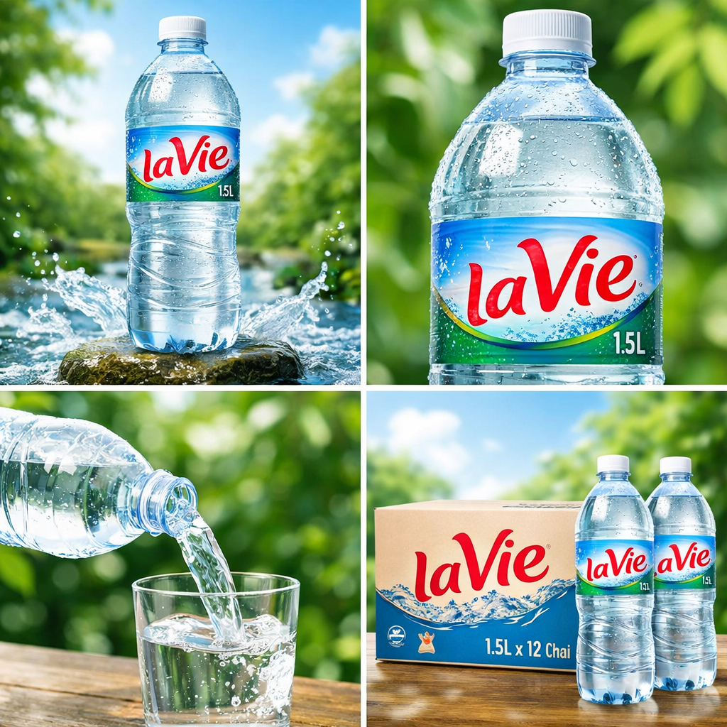 NƯỚC SUỐI LAVIE 12 CHAI x 1.5L