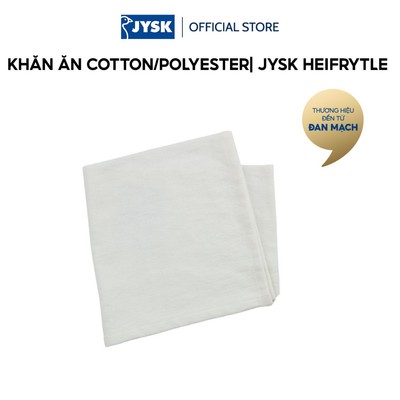 Khăn ăn cotton/polyester| JYSK HEIFRYTLE | màu trắng | R40xD40cm