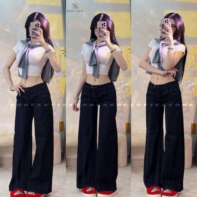 (CHIỀU DÀI 103CM) Q54 - Quần Jean Ống Suông Lưng Đáy Ngắn Không Co Dãn Phong Cách Trẻ Trung, Đơn Giản - Ngọc Lucie | BigBuy360 - bigbuy360.vn