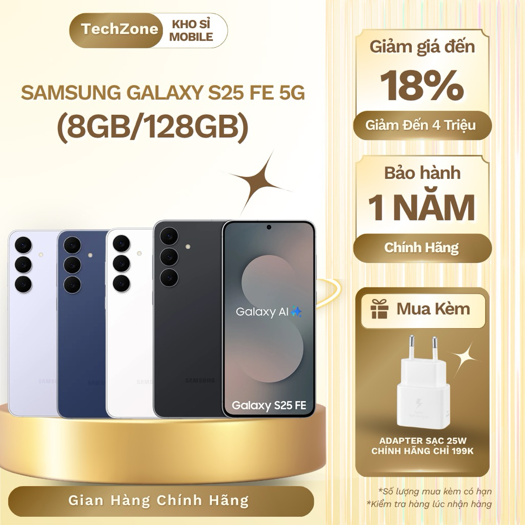 Samsung Galaxy S25 FE 5G (8GB/128GB) Hàng Chính Hãng Bh 12 Tháng | BigBuy360 - bigbuy360.vn