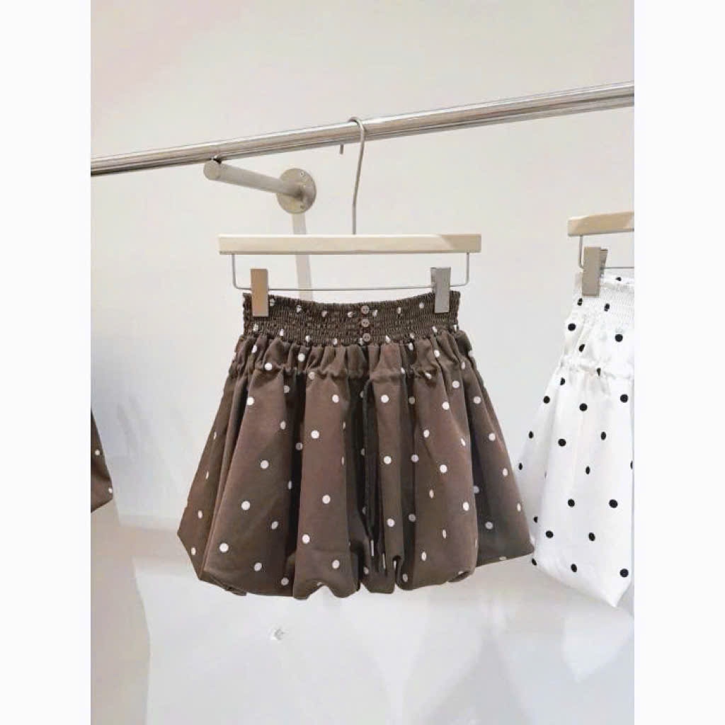 Áo Quây Nữ Chấm Bi Dáng Xòe – Áo Ống Babydoll Lưng Thun, Phong Cách Ulzzang Hàn Quốc HH8 | BigBuy360 - bigbuy360.vn