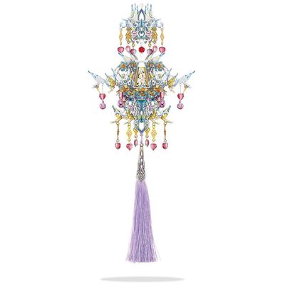 Mô Hình Kim Loại 3D Lắp Ráp Piececool Lưu Vân Ca - Hoa (102 mảnh, Không Bao Gồm Đế) P263-GB - MP1224