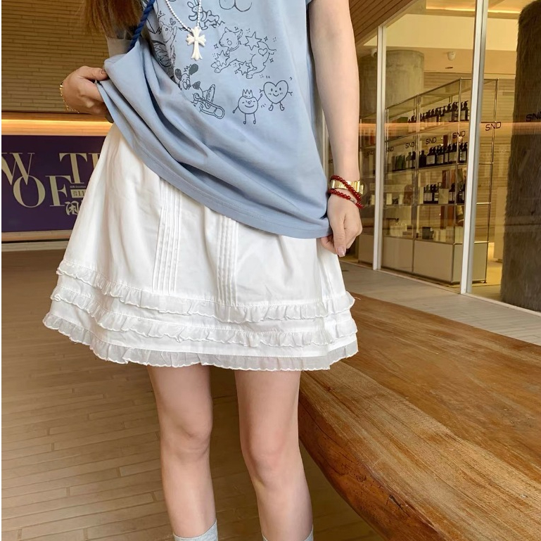 Chân váy thô boi dáng xòe viền bèo phong cách Hàn Quốc 24Feb.Studio VAH48