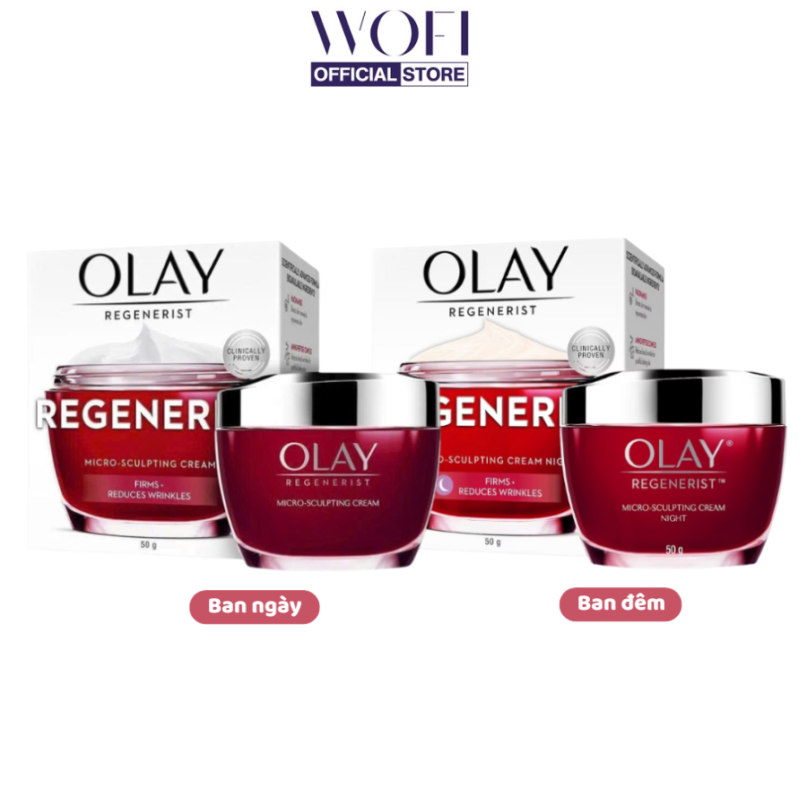 Kem dưỡng chống lão hóa da cao cấp Olay Regenerist Micro Sculpting Cream 50ml - Màu Đỏ