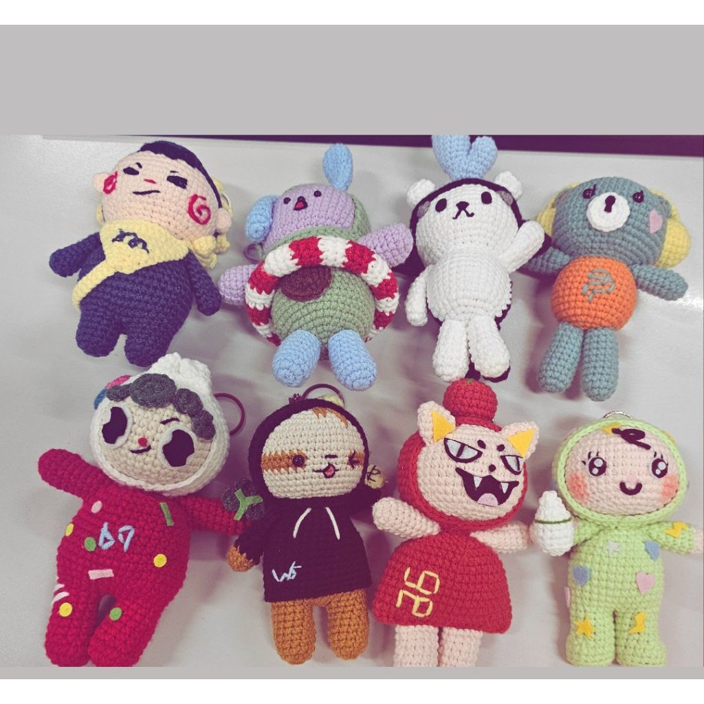 Mascot len GMMTV -  Móc khoá len size 10-15cm (Permpoon, Paody, Domiia, Avocean, Polcasan, ....)