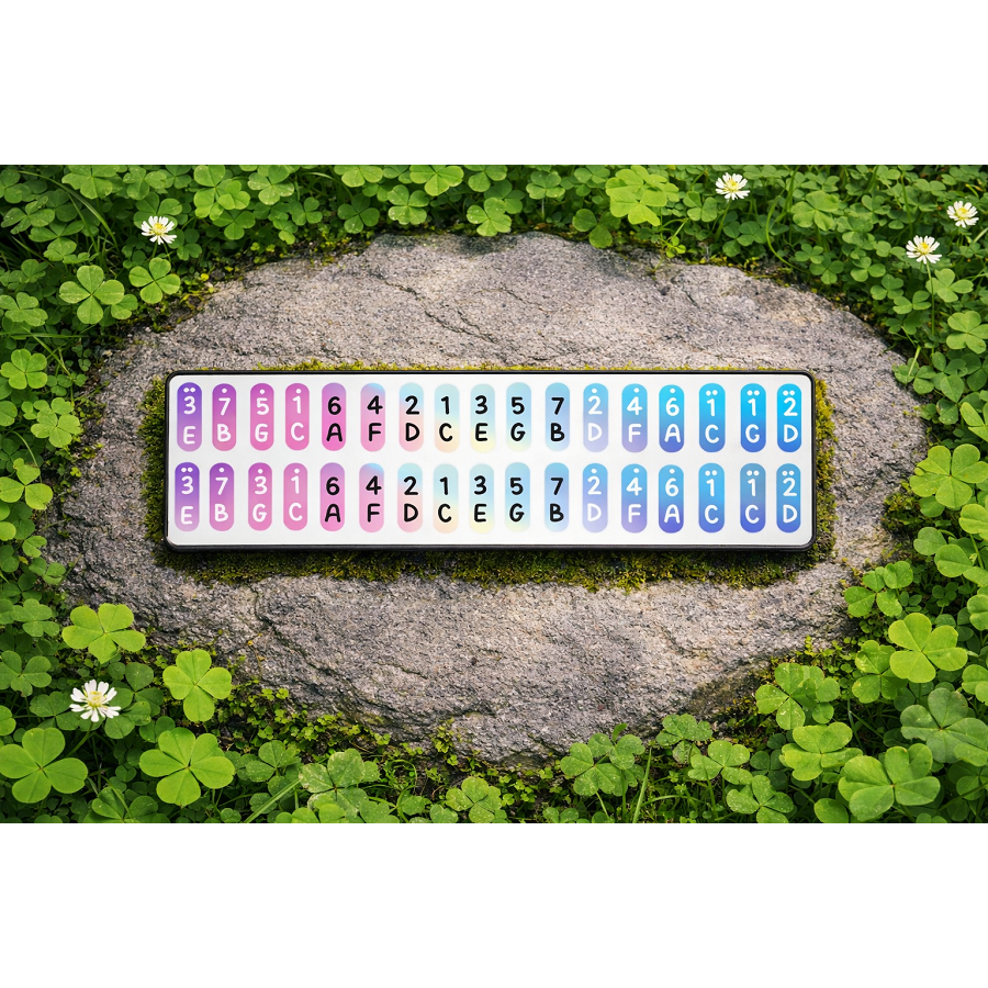 Giấy dán màu dán nốt Đàn kalimba 42 phím SKP02 17 phím đàn kalimba 21 phím cho bạn mới tập chơi NEWB