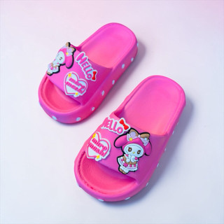 Dép bánh mì chấm bi cho gái hình thỏ baby melody siêu nhẹ màu siêu đẹp êm chân bé