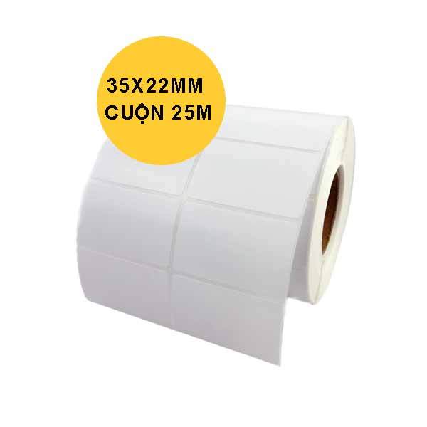 Giấy in tem 35x22mm 72x22mm chất lượng