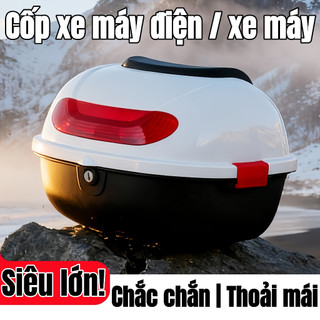 Hộp sau xe máy điện tương thích mọi dòng xe,kích thước lớn,làm dày dày đặc,chống rung lắc bền bỉ,thùng hàng sau xe điện