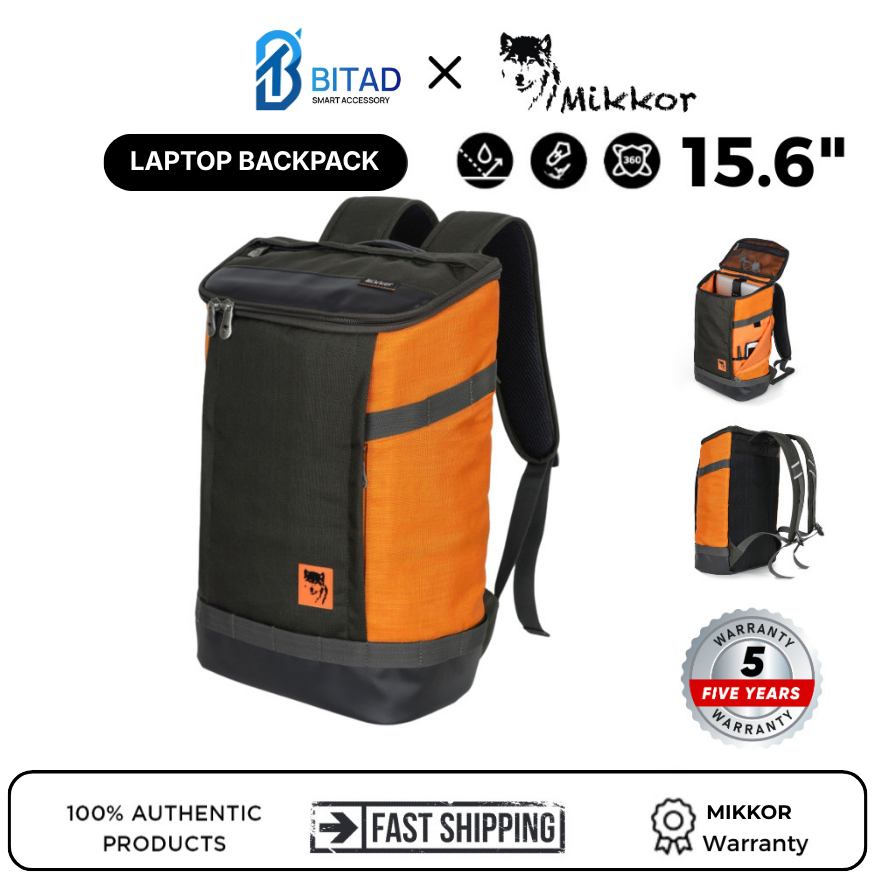 [BH 5 NĂM] Balo Laptop Thể Thao Mikkor The Irvin Premier Chống Nước, Vải Kodura Siêu Bền, Có Móc Tre