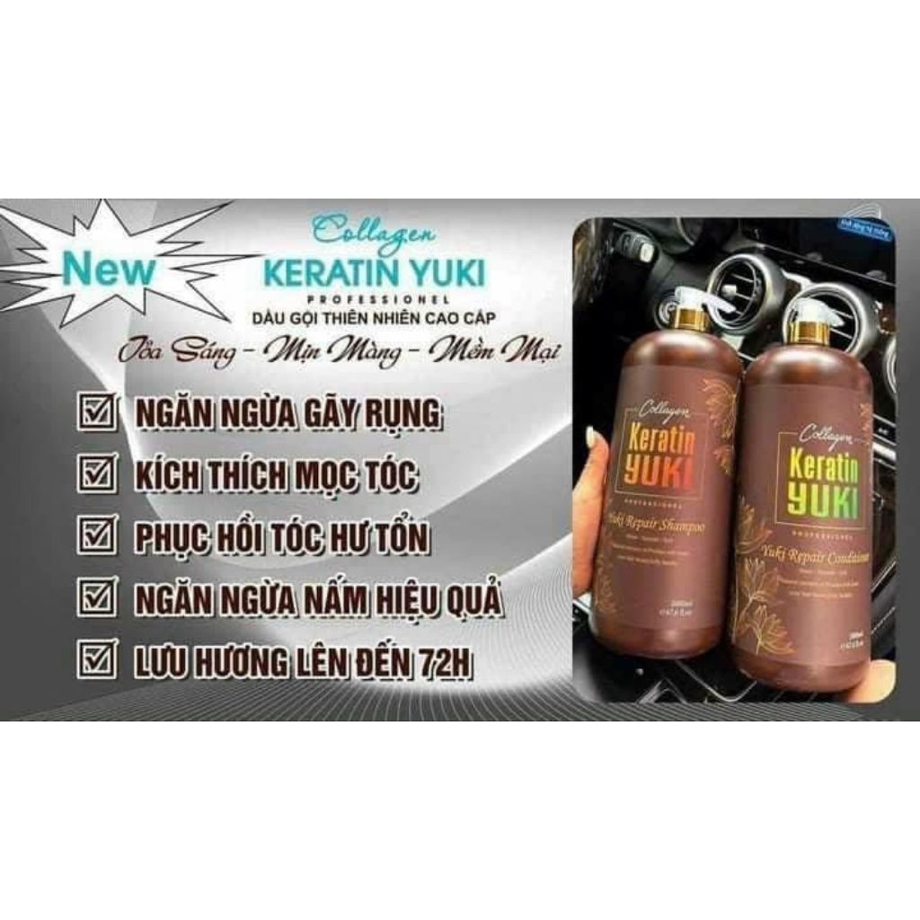DẦU CẶP GỘI XẢ YUKI PLUS - YUKI BƯỞI 2000ML. THƠM MỀM MƯỢT CHUẨN CTY