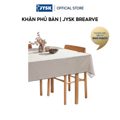 Khăn phủ bàn | JYSK BREARVE | cotton | màu tự nhiên/xám | R140xD240cm