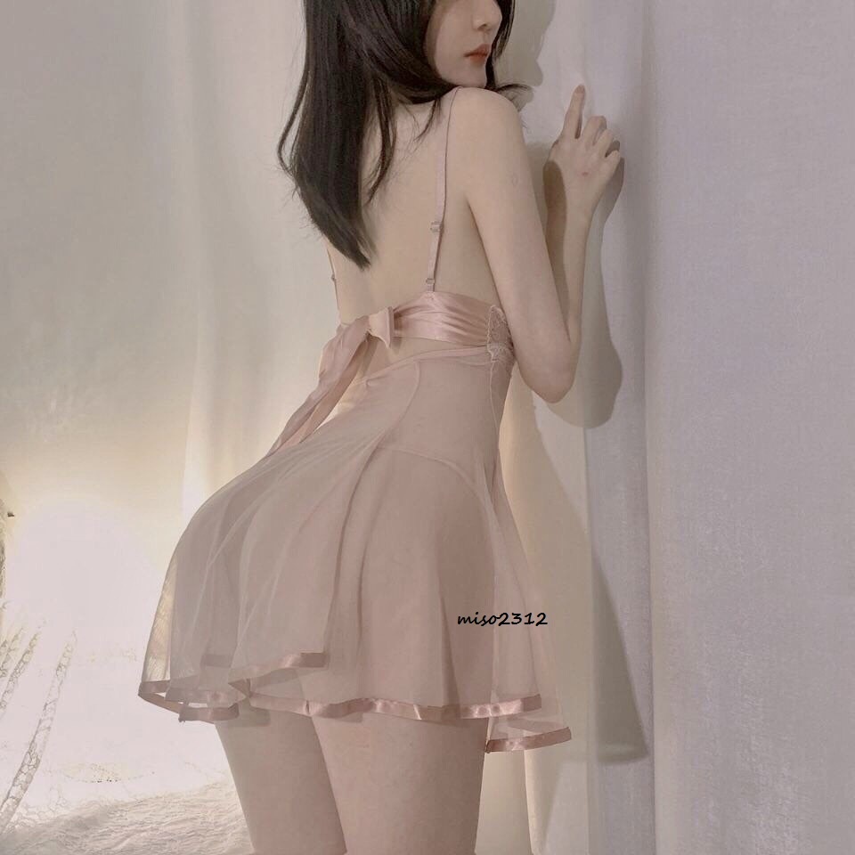 Hàng cao cấp, Váy ngủ ren thắt nơ lưng quyến rũ cho bạn gái