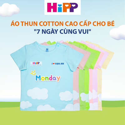 Áo thun cotton cao cấp HiPP cho bé - Phiên bản đặc biệt "Made by Vạn An"