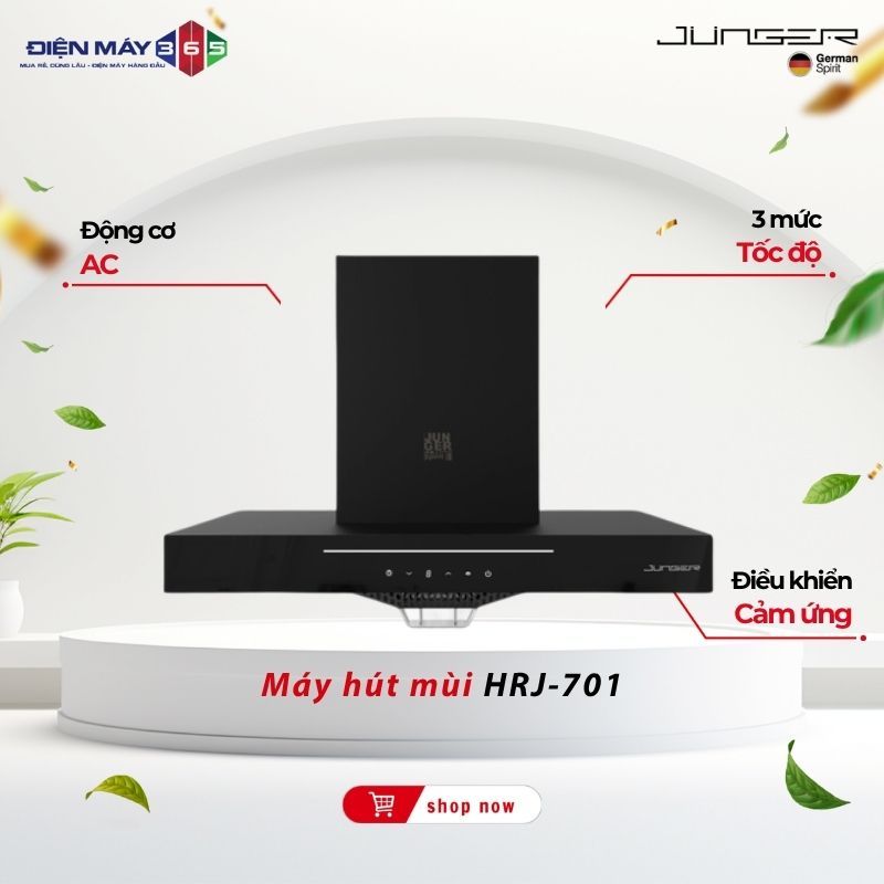 Máy hút mùi Junger HRJ-701 - Khử Mùi Nhanh Cho Gian Bếp
