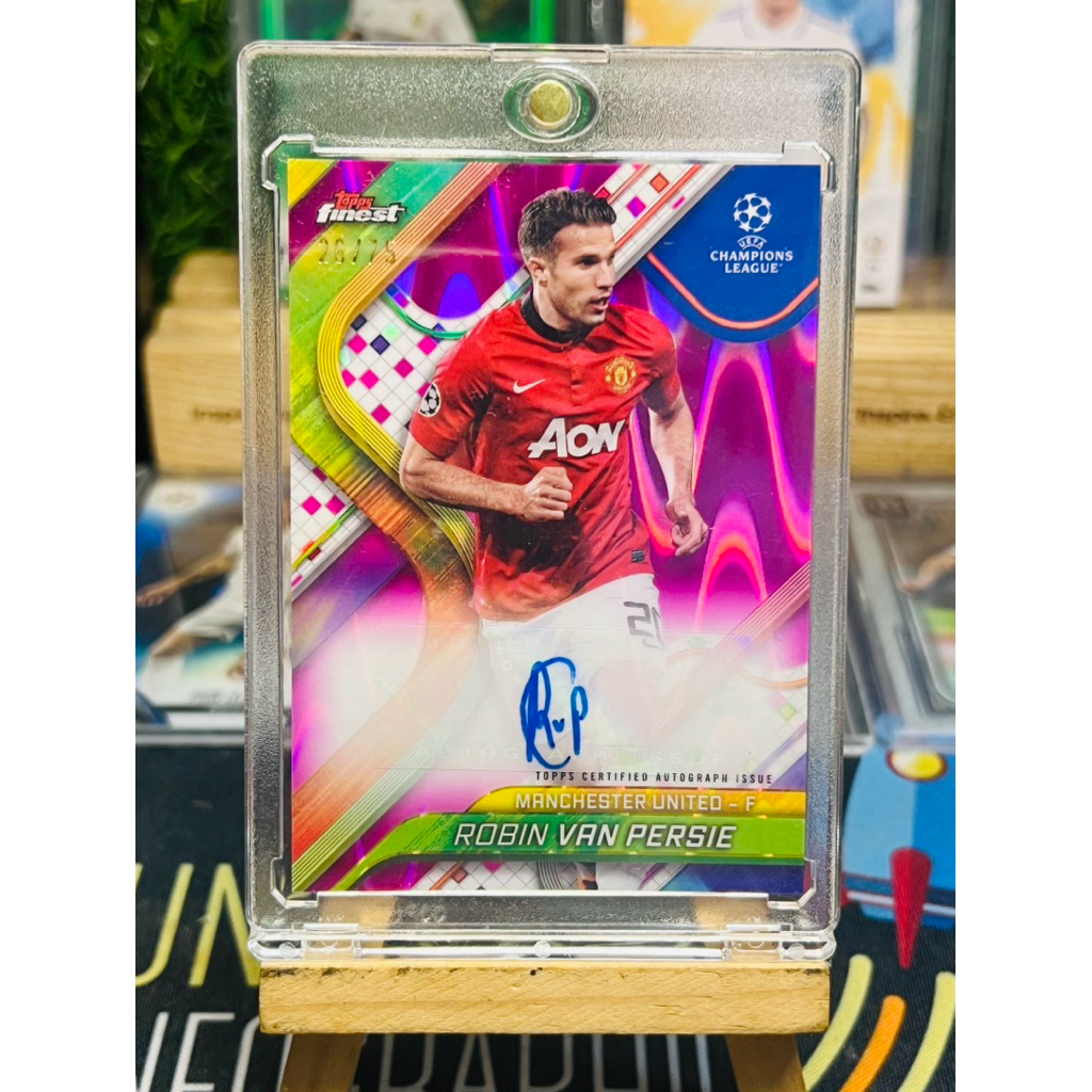 Thẻ bóng đá Robin Van Persie Chữ Kí /75 Manchester United Topps Finest 2024/25