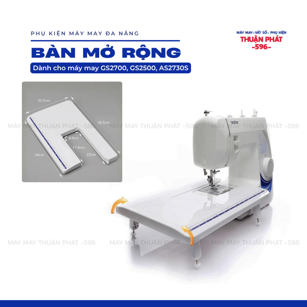 Bàn Mở Rộng Vùng May Cho Máy May Brother AS2730S, GS2700, GS2500