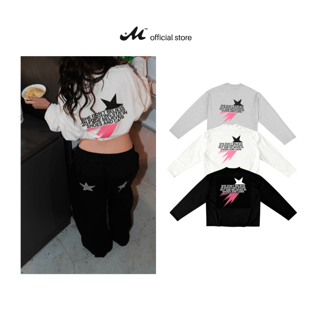 Áo Thun Local Brand MUZIK CLOTHING | SHOOTING STARS - Form Boxy, 100% Cotton 2 Chiều, 250gsm | LS-ST