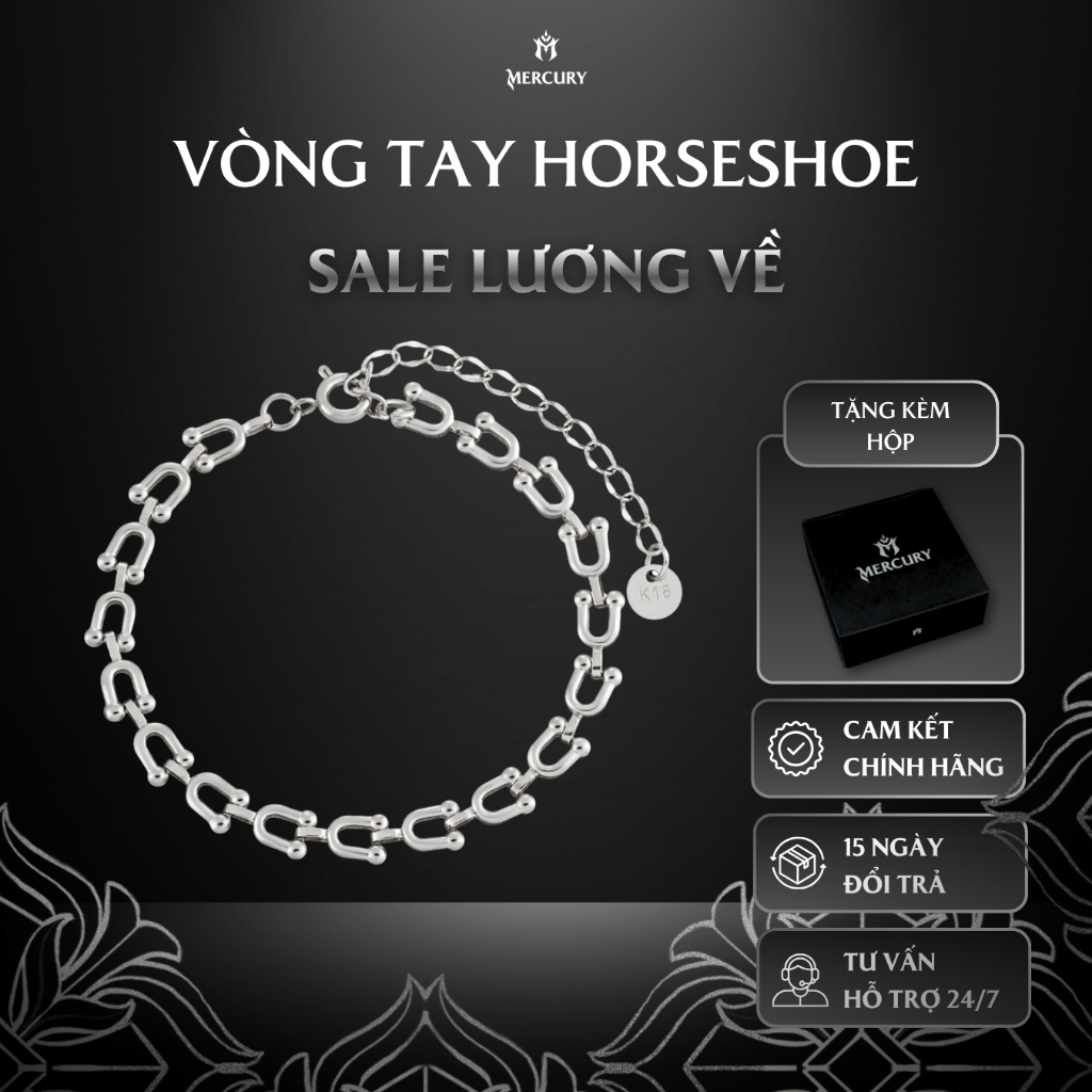 Vòng tay nam Merury Mercury Horseshoe  - Trang sức, phụ kiện thời trang đeo tay -Vòng tay không gỉ