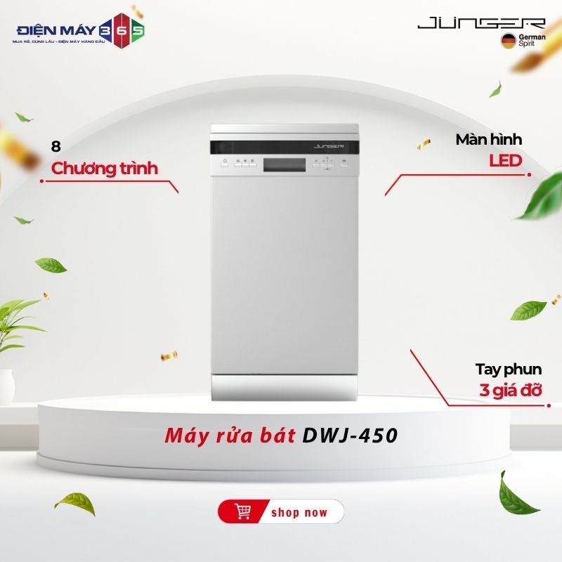 Máy Rửa Bát JUNGER DWJ-450 – Dung Tích Lớn Rửa Sạch Sấy Khô