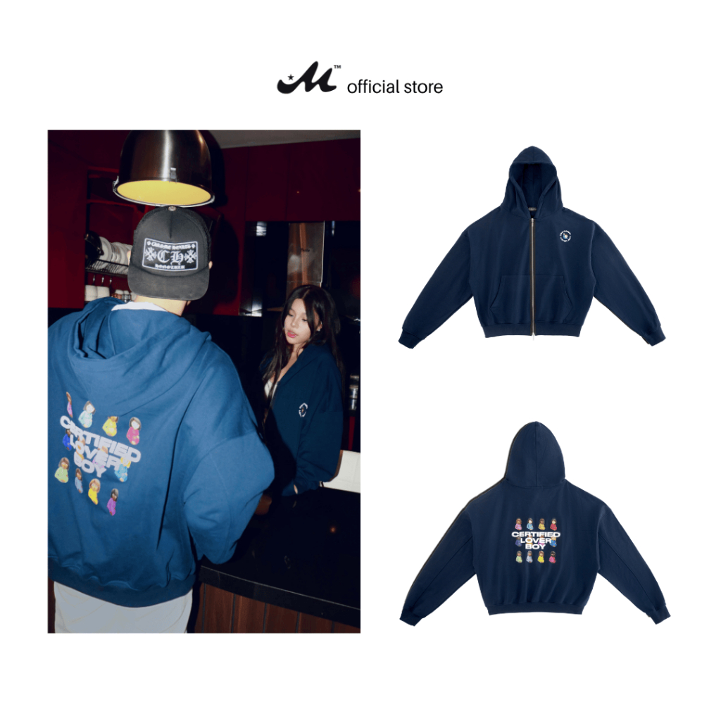 Áo Hoodie Zip Local Brand MUZIK CLOTHING | LOVER BOY - Form Boxy, Nỉ Chân Cua 440gsm | HDZ-LVB
