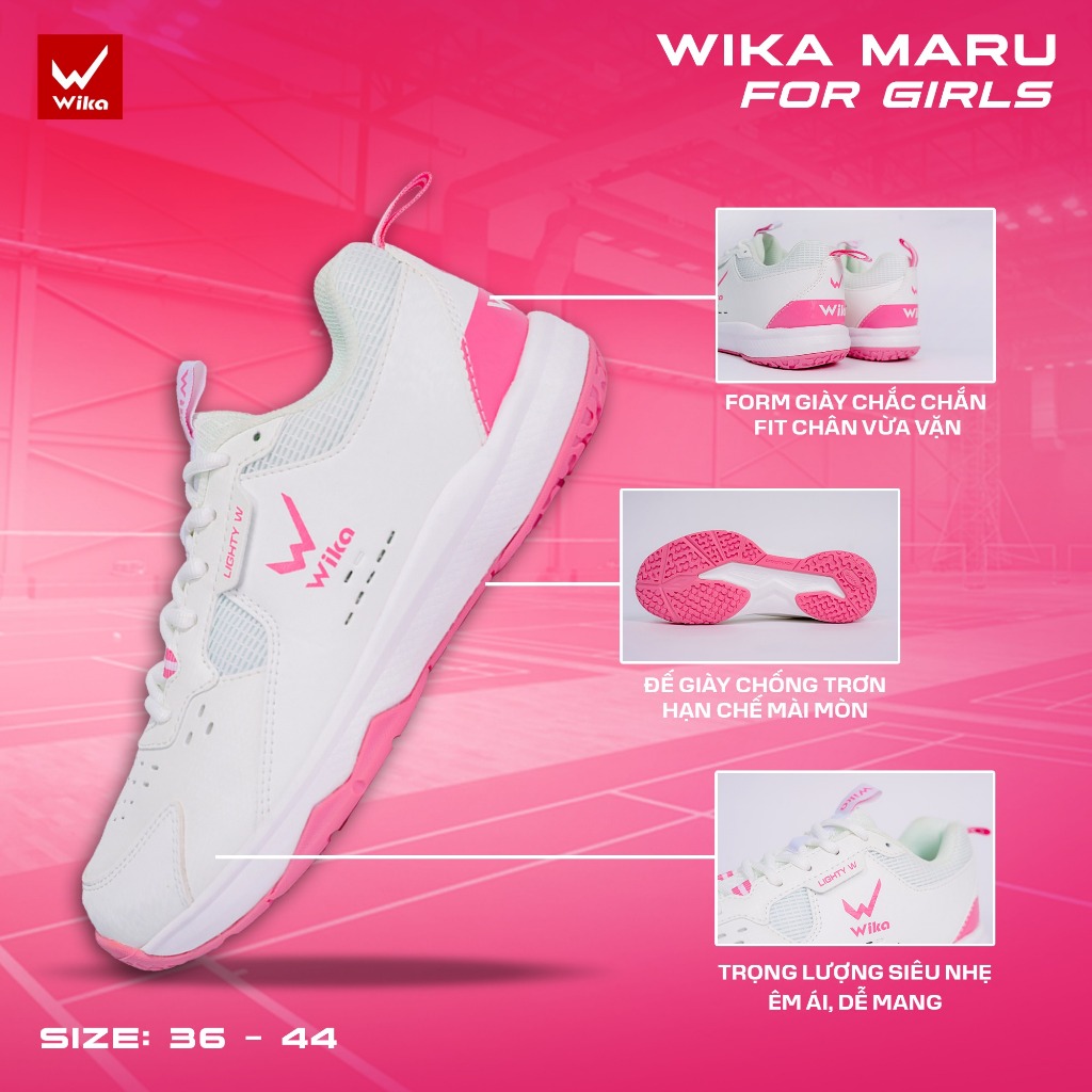 Giày Bóng Chuyền Wika Maru Chính Hãng, Giày Wika Thể Thao Nam Nữ Đa Năng Cao Cấp Mềm Ôm Chân