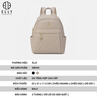 [Deal sang chảnh]  Balo nữ thời trang cao cấp ELLY – EBH34