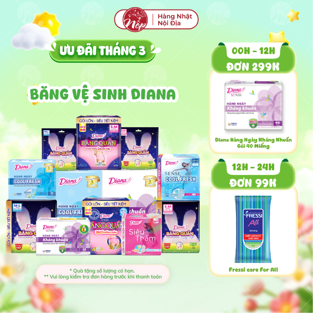 [Tổng] Diana Băng Quần, Diana Sensi, Diana Comfy Night, Băng Hằng Ngày, CoolFresh_nepshop1