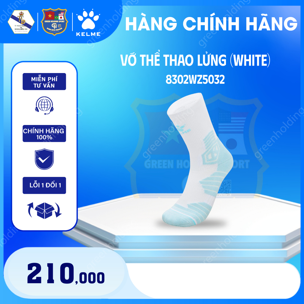 KELME - Tất Thể Thao Lửng Co Giãn Thoáng Khí Thấm Hút Mồ Hôi Êm Chân Đi Gym Chạy Bộ Bóng Đá Cầu Lông