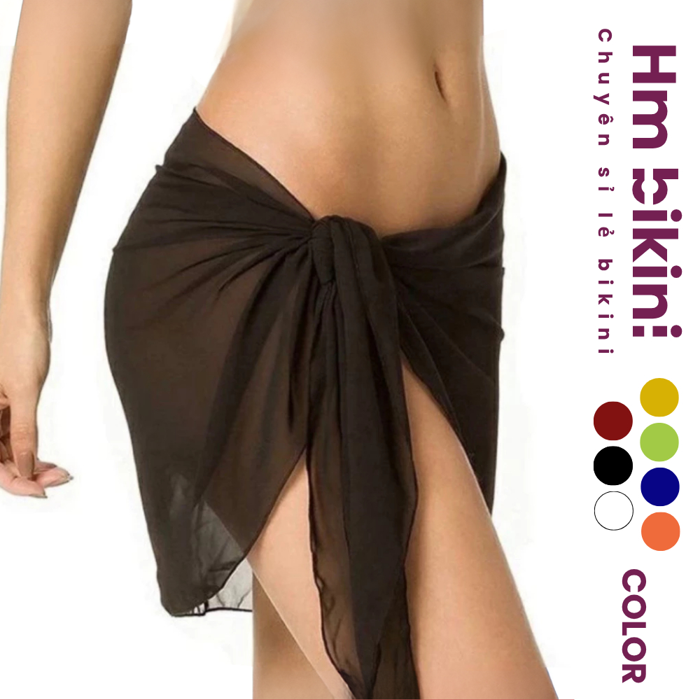 Khăn choàng mông bikini đi biển nhiều màu(Có ảnh thật)