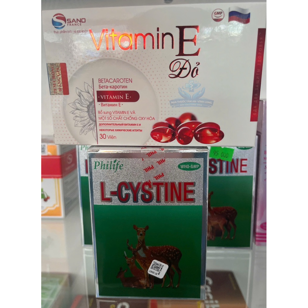 Combo Viên Uống L-Cystine + DHC Vitamin & Kẽm + Biotin + Vitamin E – Đẹp Da, Giảm Thâm Nám, Chống Lã