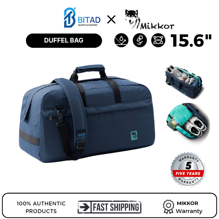 [BH 5 NĂM] Túi Du Lịch Cỡ Lớn Mikkor The Journey Gear 45L, Chống Nước, Có Ngăn Gài Tripod, Đi Phượt,