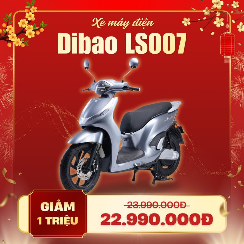 XE MÁY ĐIỆN DIBAO LS007 – DÁNG SH, ĐỘNG CƠ 2800W, ĐI 100KM