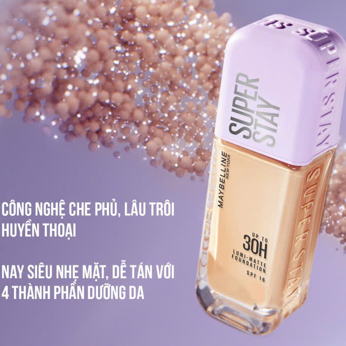Kem nền MAYBELLINE Super Stay chống nắng 30h Che Phủ Cao Mỏng Nhẹ | NHÍM HOUSE-COD+ quà tặng