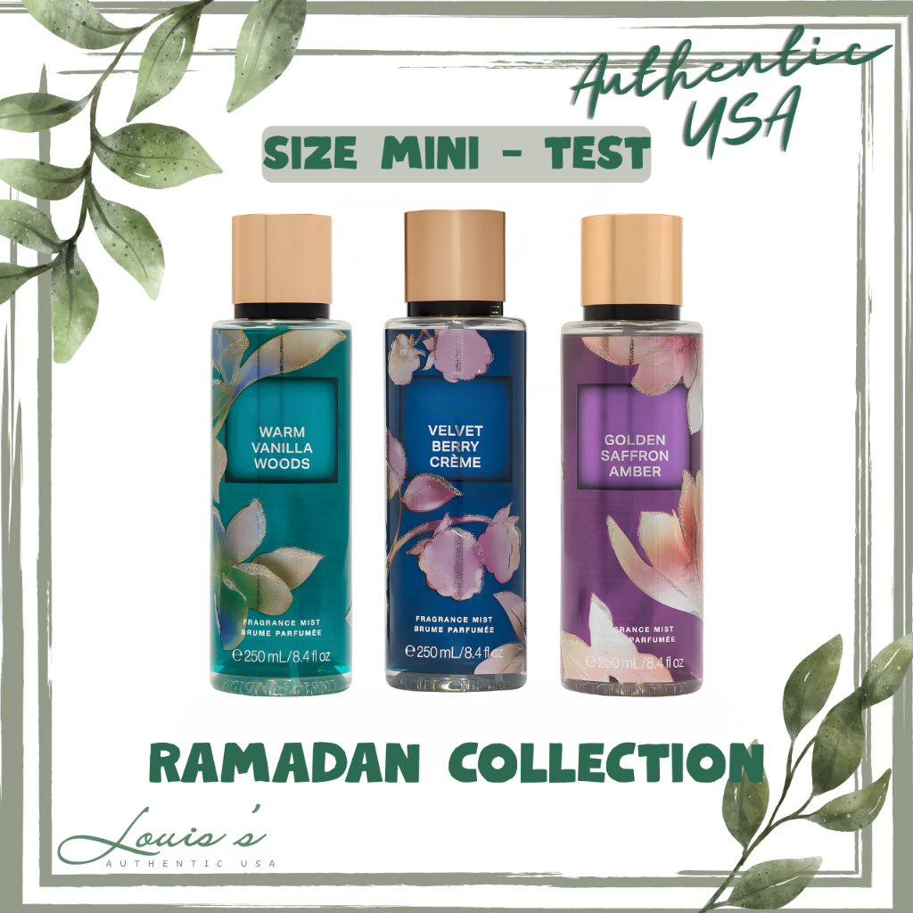 [ Mini ] Body mist GOLDEN SAFFON AMBER VELVET BERRY CREME WARM VANILLA WOOD - Xịt thơm cơ thể V.S Mỹ