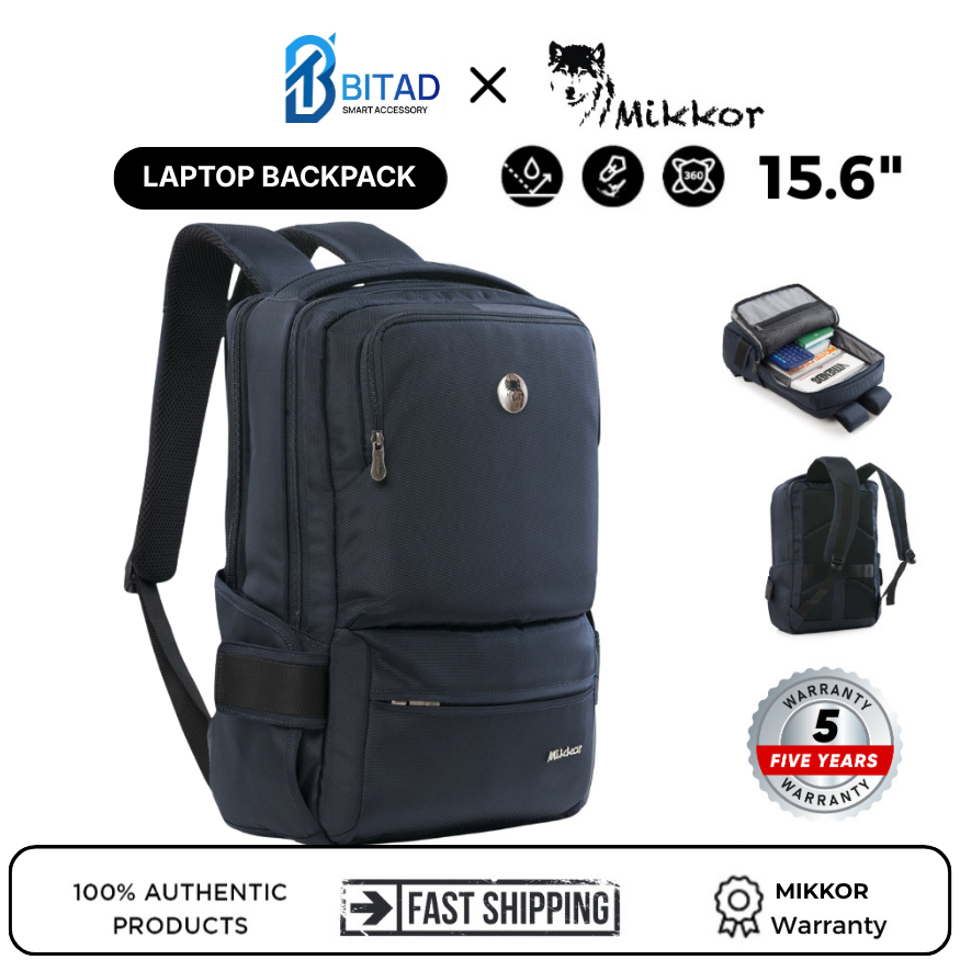 [BH 5 NĂM] Balo Mikkor The Abraham Premier, Đệm EVA Siêu Êm, Vải 1260D Chống Thấm, Laptop 15.6"/Mac 