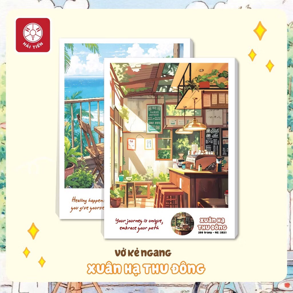 [Lẻ 1 quyển] Vở kẻ ngang XUÂN HẠ THU ĐÔNG 72/80/120/200 trang B5 Hải Tiến