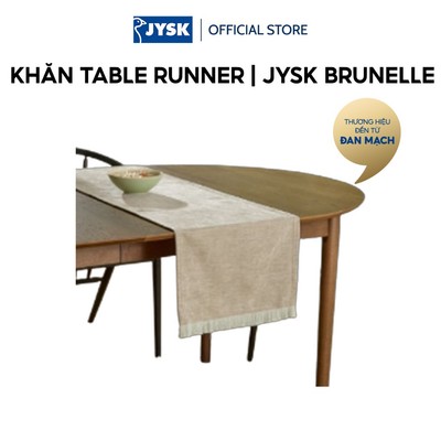 Khăn table runner | JYSK BRUNELLE | polyester | be | R40xD150cm