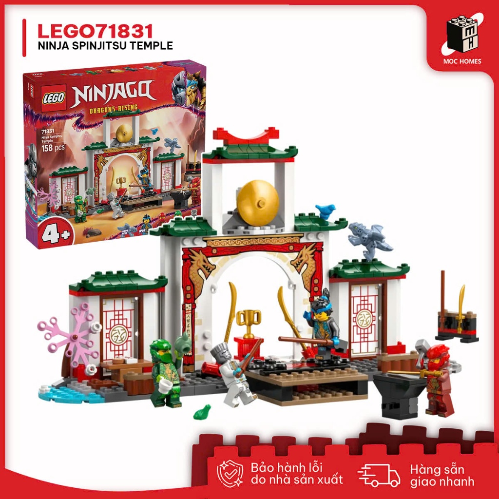 [CHÍNH HÃNG] Đồ chơi lắp ráp Ninjago Dragon's Rising Đền Ninja Spinjitzu 71831