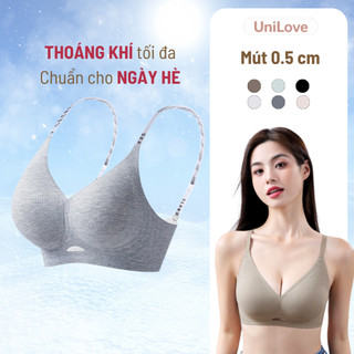 Áo Lót Vải Gân Đúc Su Unilove Không Gọng Không Lộ Viền, Nâng Size Vòng 1, Áo Ngực Kháng Khuẩn 5517