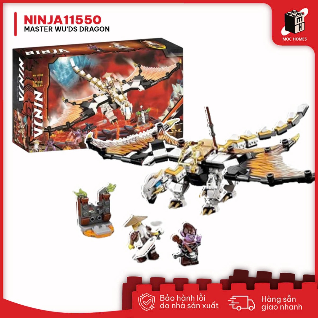 Đồ chơi lắp ghép Ninjago SS13 rồng của sư phụ Wu 11550 | Hỗ trợ chi tiết thiếu bởi Moc Homes