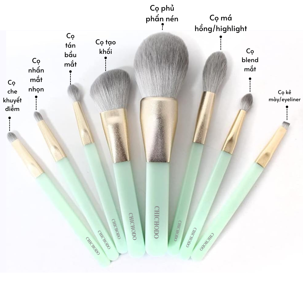 Bộ Cọ Makeup MSQ 12 Cây Jinse Cao Cấp Màu Hồng