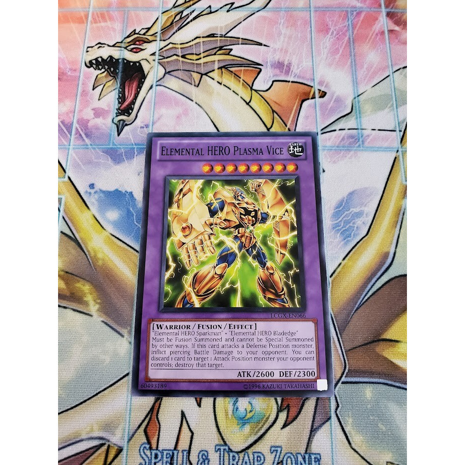 2011 mã hiếm LCGX Lá thẻ bài Yugioh Elemental HERO Plasma Vice fusion