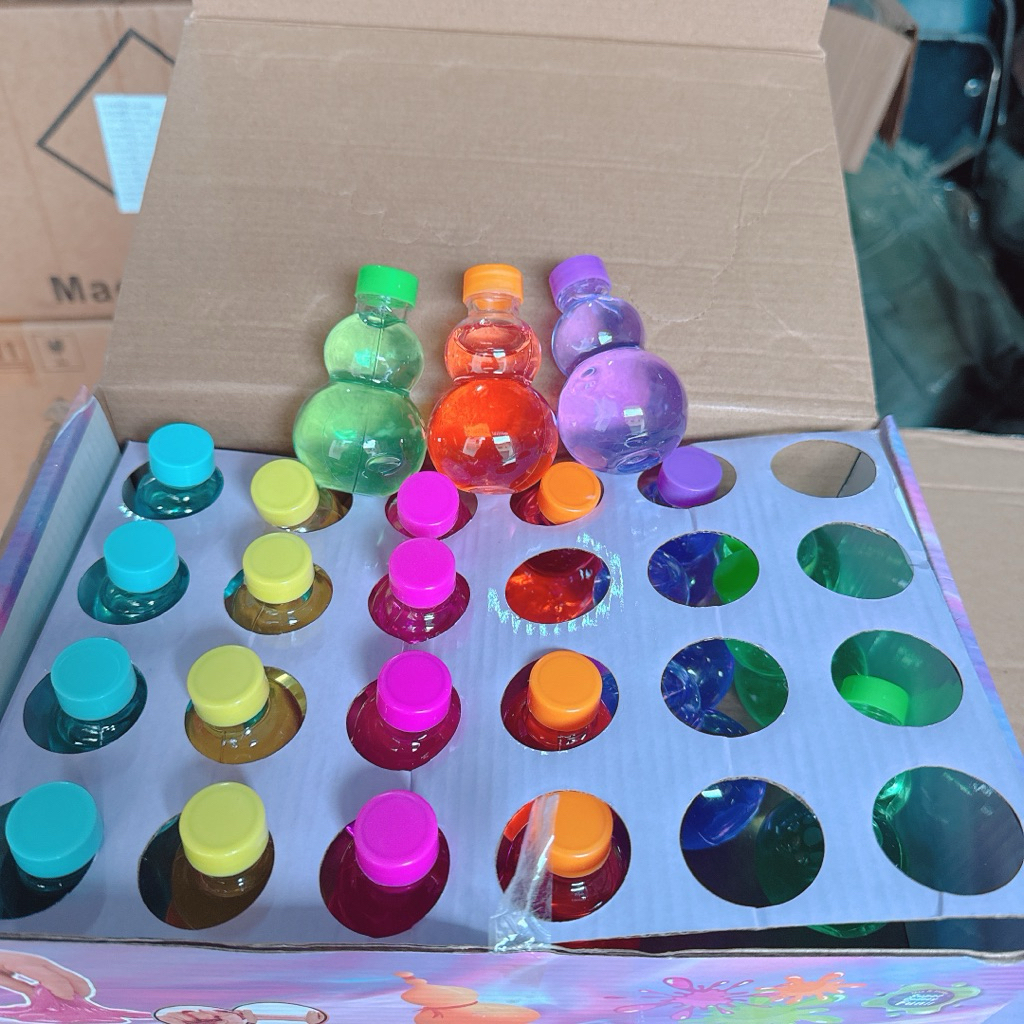 sỉ khay 24 hũ slime lỏng, slime nước các mẫu